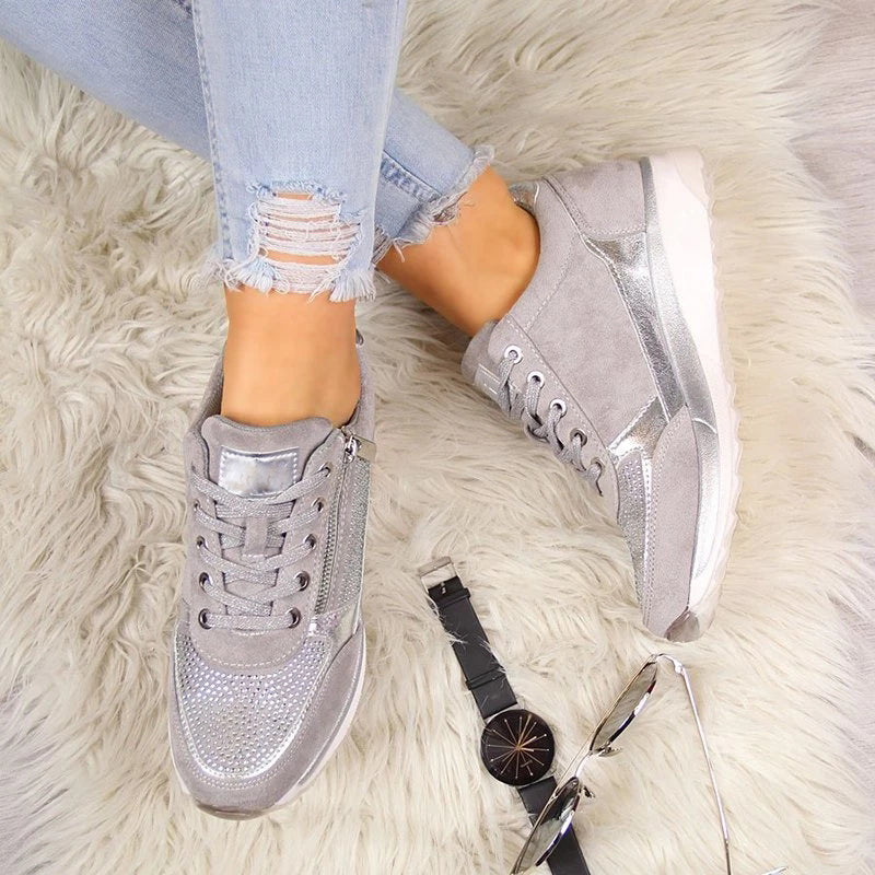 Damen-Schnürschuhe – Modernes Design & praktischer Seitenreißverschluss