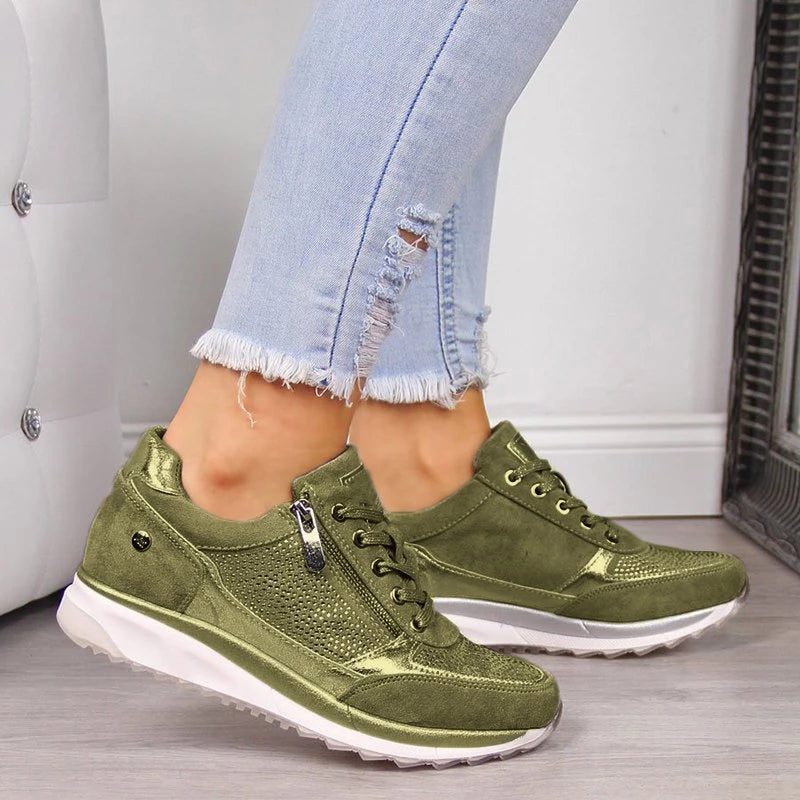 Damen-Schnürschuhe – Modernes Design & praktischer Seitenreißverschluss