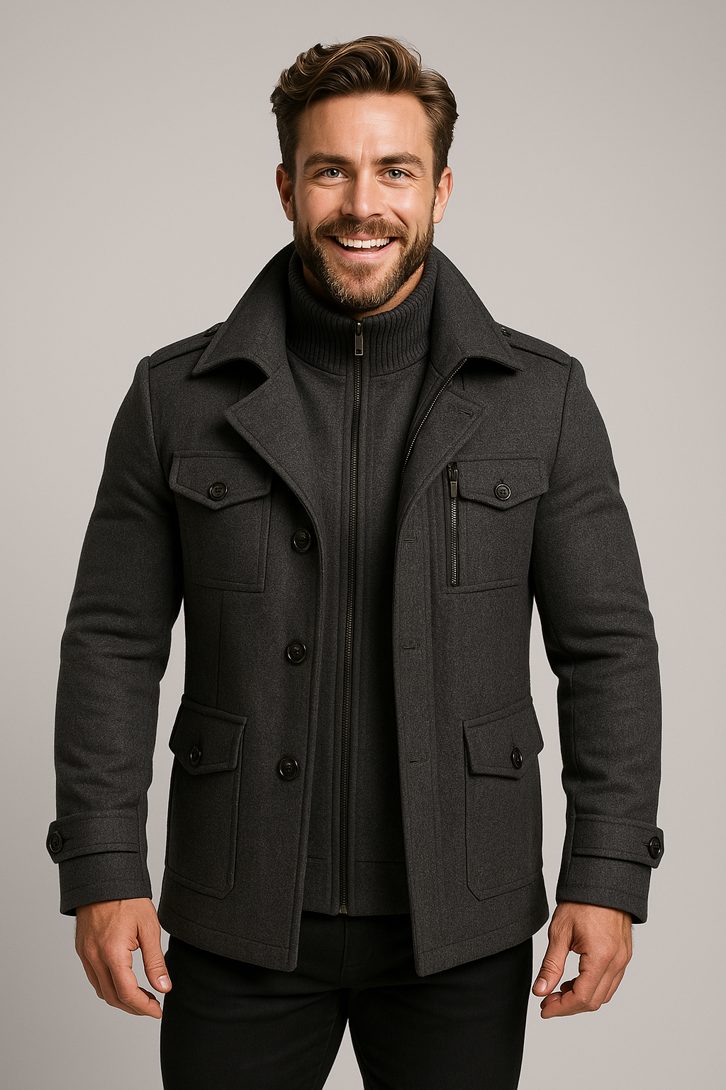Herrenjacke 2-Teilige Elegante Vielseitig Für Business