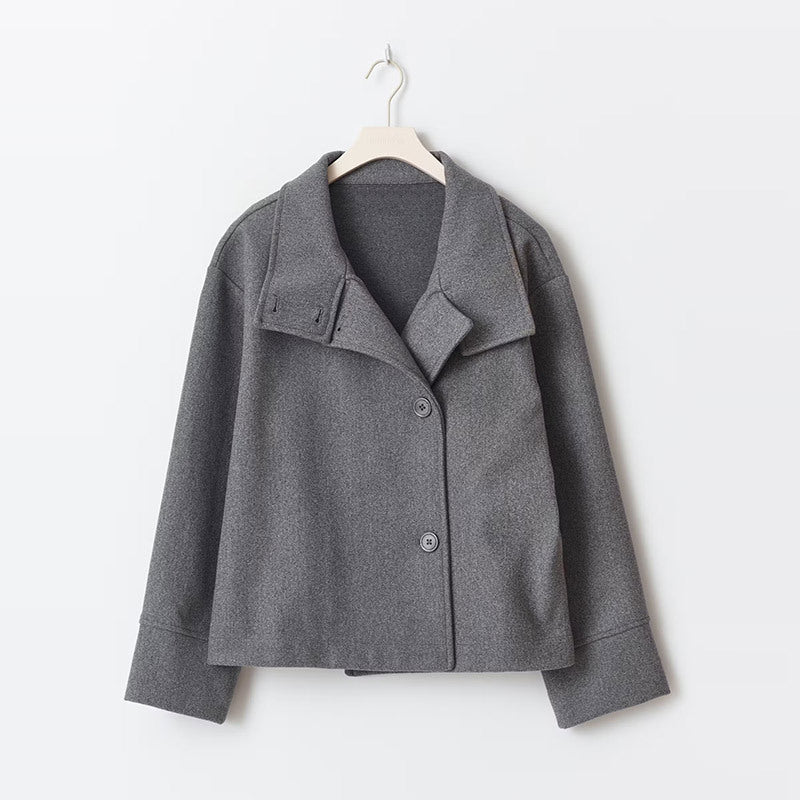Doppelreihige Kurze Jacke Luxus Stil Warmes Material