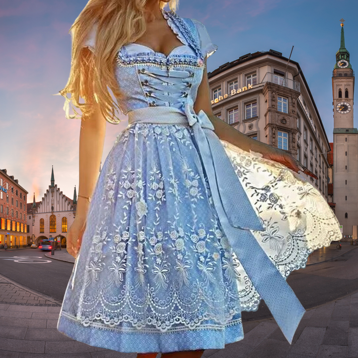 Euphorie Festkleid Dirndl Mieder-Schnitt Schwingender Rock Schürze