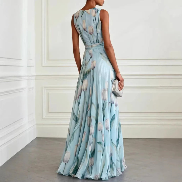 Amore | Elegantes Damen Maxikleid mit Blumenmuster