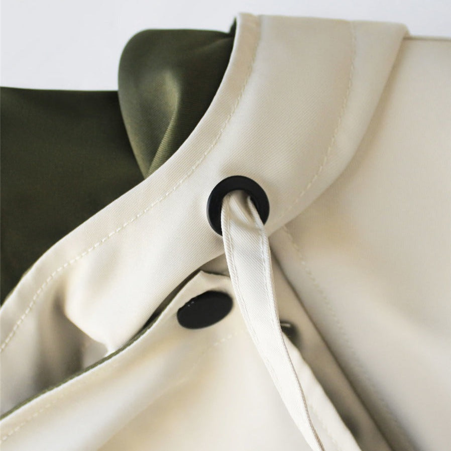 Windbreaker-Jacke Winddicht Wasserdicht Taillenzug Doppellagige