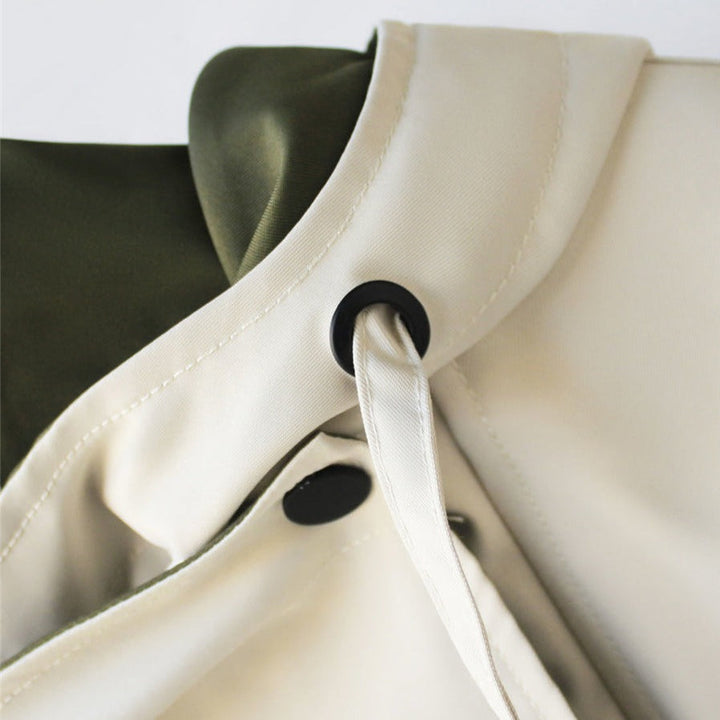 Windbreaker-Jacke Winddicht Wasserdicht Taillenzug Doppellagige