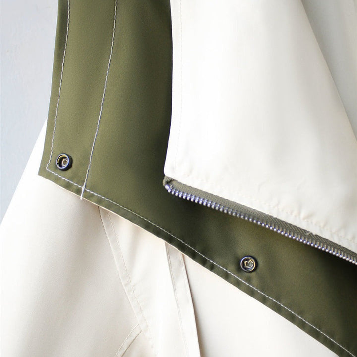 Windbreaker-Jacke Winddicht Wasserdicht Taillenzug Doppellagige