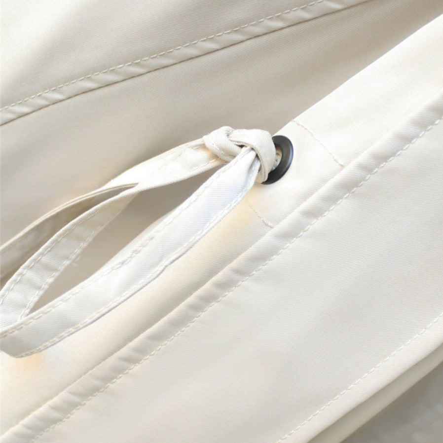 Windbreaker-Jacke Winddicht Wasserdicht Taillenzug Doppellagige