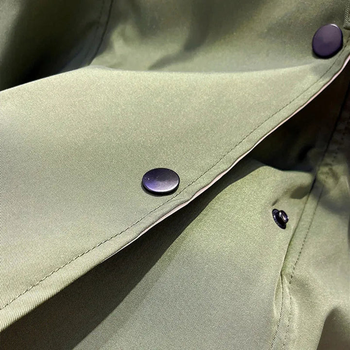Windbreaker-Jacke Winddicht Wasserdicht Taillenzug Doppellagige