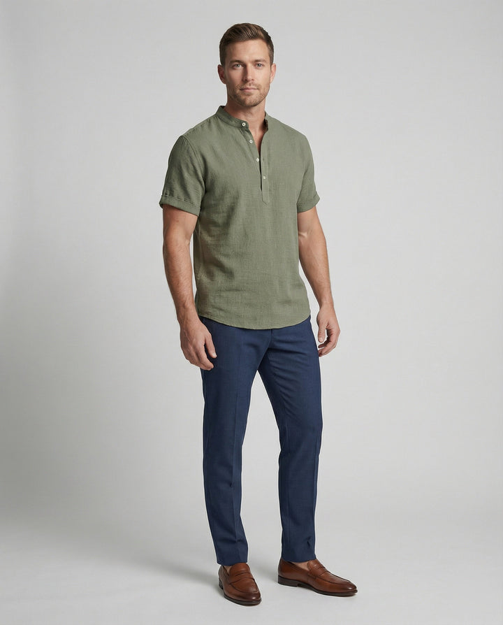 Hommes | Herren Poloshirt mit V-Ausschnitt – Pflegeleichtes Polyester & Formstabil