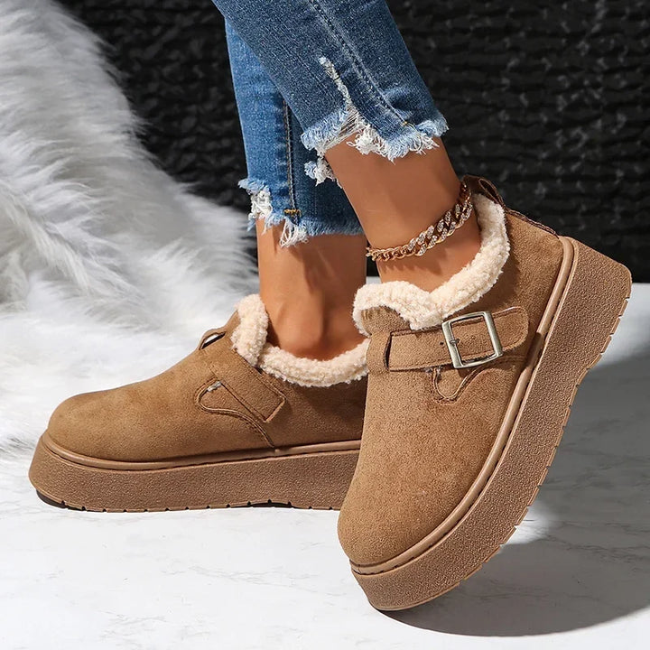 Frauen Herbst Dicke Sohle Stiefel Plüsch Schnee Anti Slip