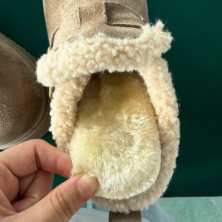 Frauen Herbst Dicke Sohle Stiefel Plüsch Schnee Anti Slip