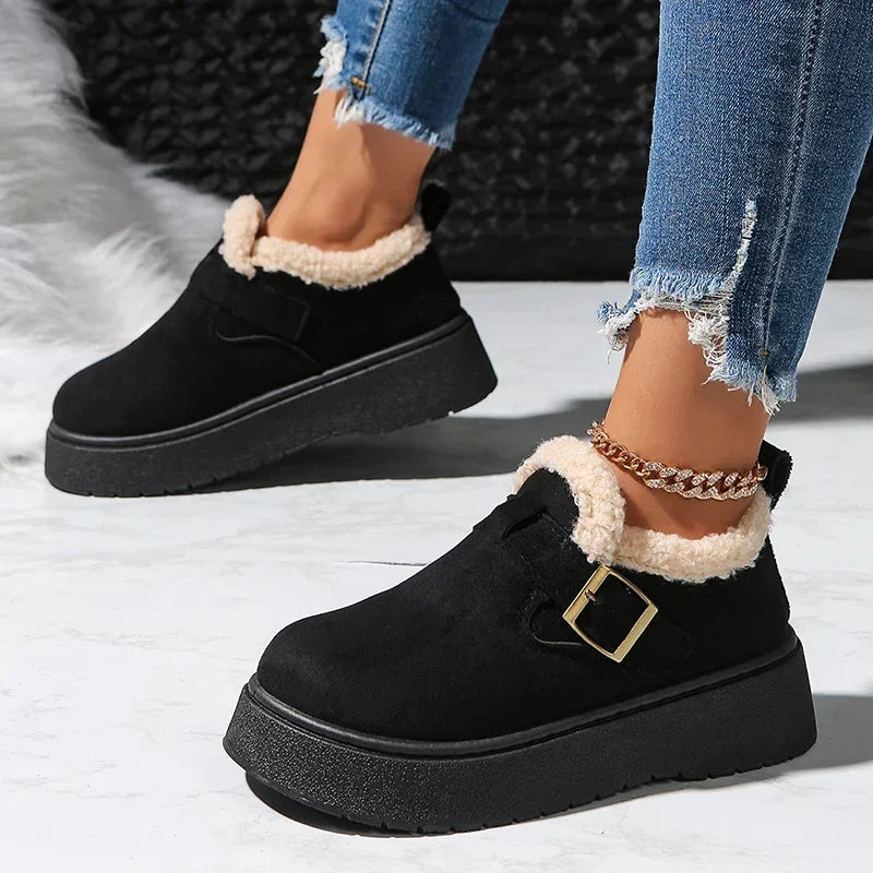 Frauen Herbst Dicke Sohle Stiefel Plüsch Schnee Anti Slip