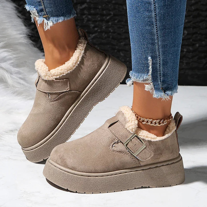 Frauen Herbst Dicke Sohle Stiefel Plüsch Schnee Anti Slip