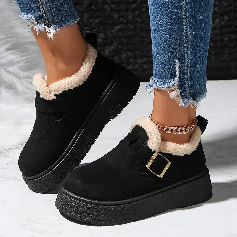 Frauen Herbst Dicke Sohle Stiefel Plüsch Schnee Anti Slip