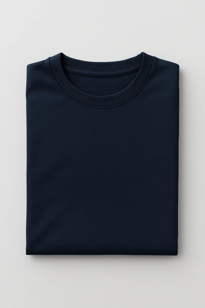 Herren Slim Fit T-Shirt in Marineblau für Modebewusste Männer mit Bequemer Passform und Stilvollem Design