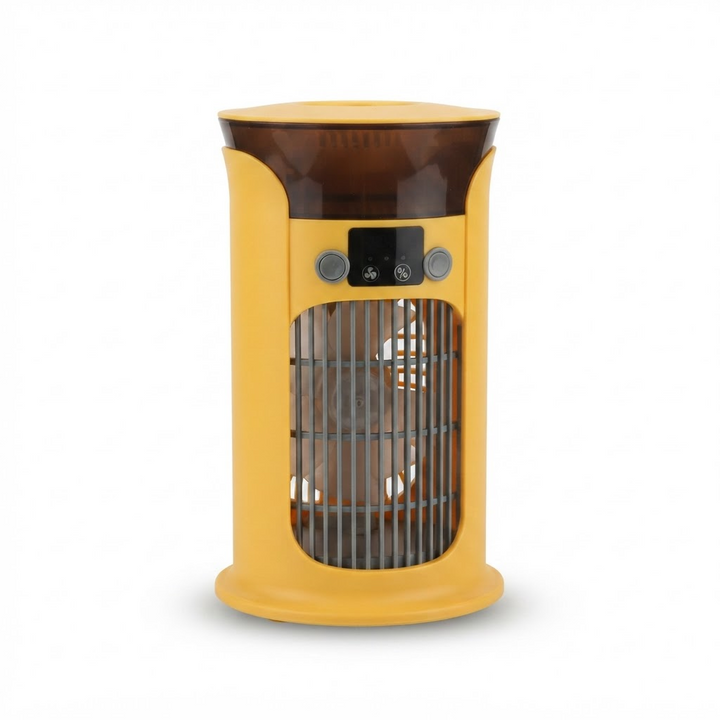 Leiser Mini-Luftkühler-Ventilator – Tragbare USB-Tischklimaanlage, Wassernebel-Luftbefeuchter und Nachtlicht für Zuhause, Büro und Camping