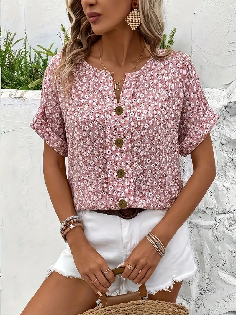 Flora | Damen Sommeroberteil – Kurzer Schnitt, Leichtes Material & Luftiges Design