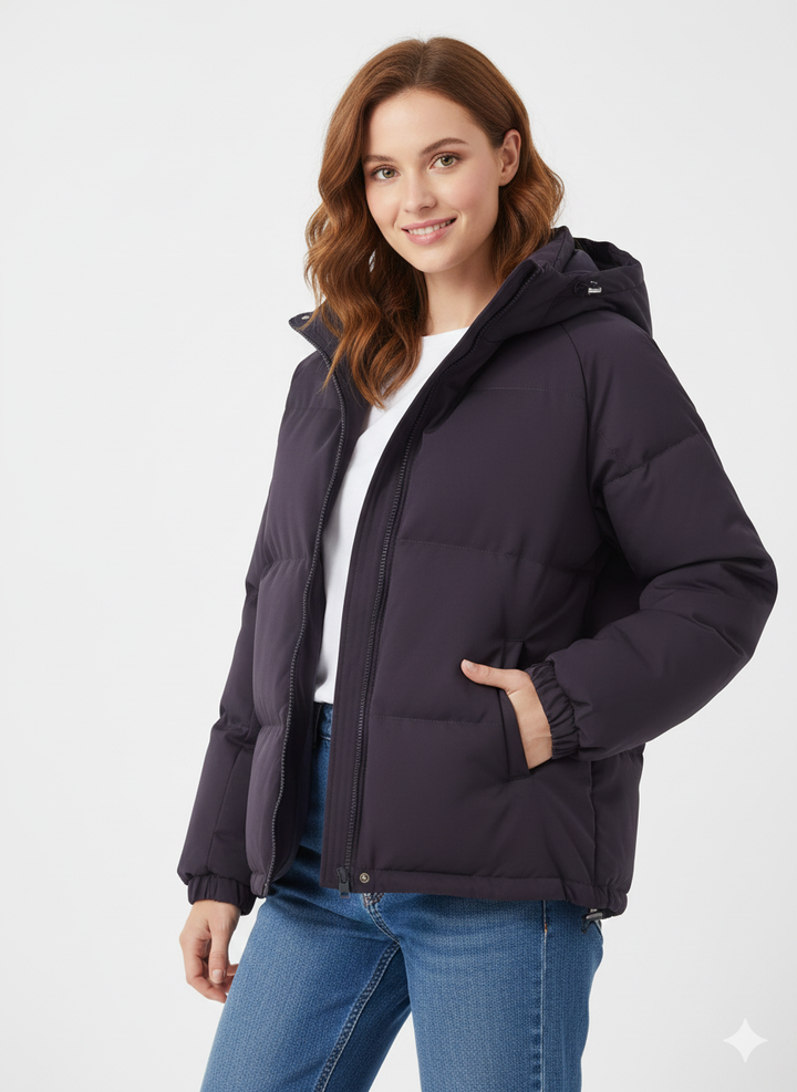 Damen Steppweste Lang – Mit Kapuze & Gerader Schnitt