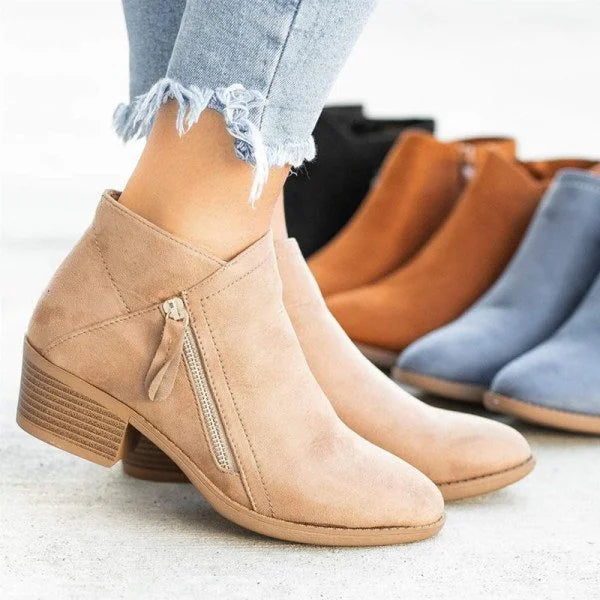 Damen Lederstiefel – Fußgewölbestütze & Komfort-Sohle