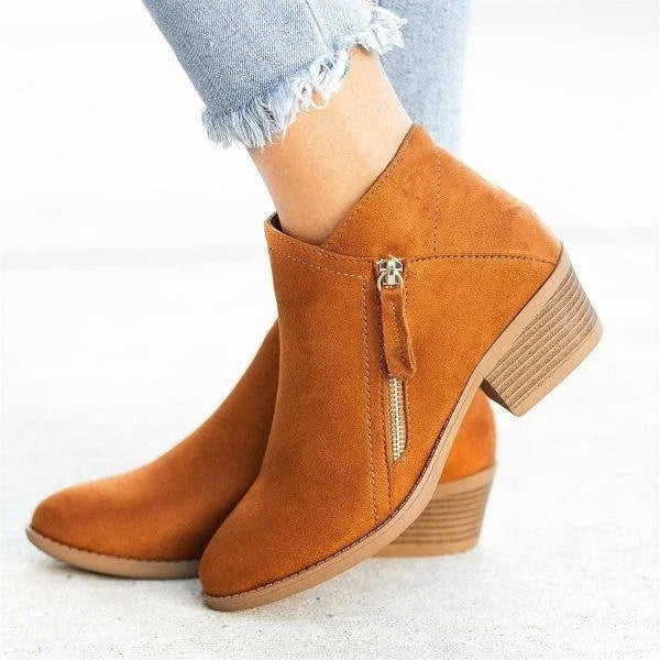 Damen Lederstiefel – Fußgewölbestütze & Komfort-Sohle