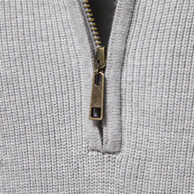 Herrenpullover mit Troyer-Kragen – Weiche Oberfläche & Halber Reißverschluss