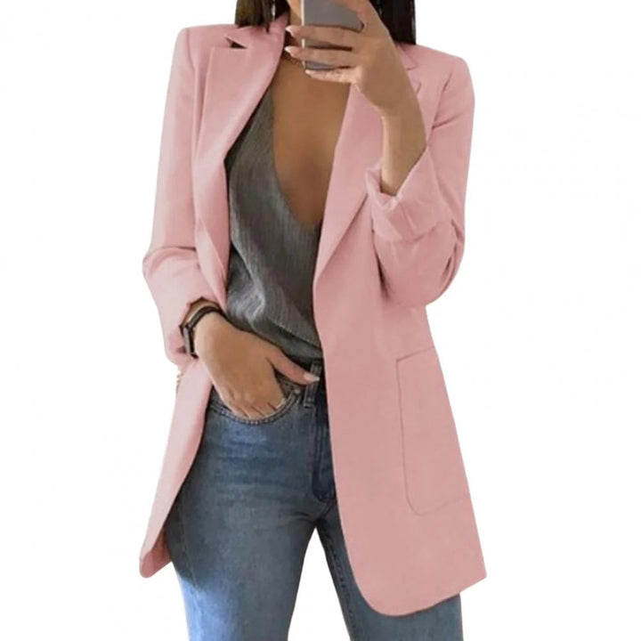 Amore | Langer Damen-Blazer – Formell figurbetonter Schnitt, strukturierte architektonische Webung & skandinavische Business-Eleganz