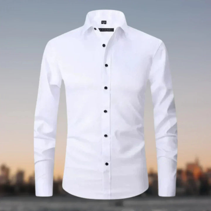 Herren Faltenfreies Stretchhemd Faltenfreiem Stoff Anlass