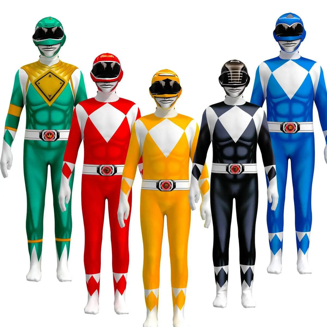 Ranger-Kostüm-Overall Für Kinder Superhelden-Cosplay-Designs