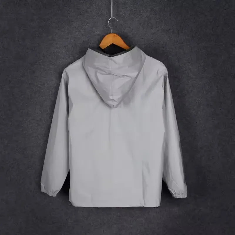 Herren Reflektierende Herren Jacke Mit Kapuze Nachtlauf