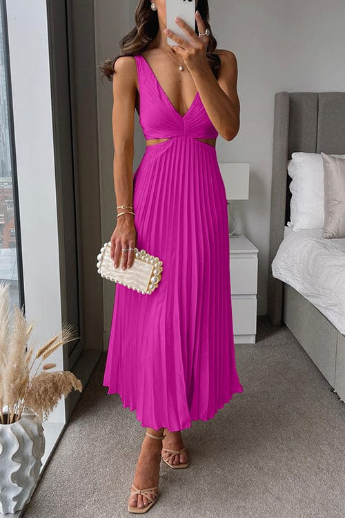 Dôre | Damen Midikleid – Elegante A-Linie, Klassischer V-Ausschnitt & Zeitlose Silhouette