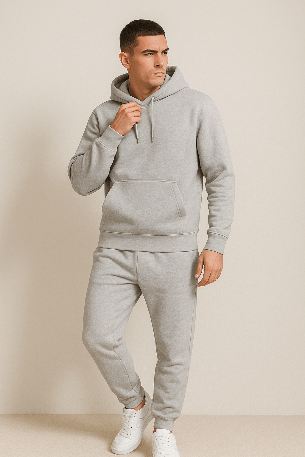 Unisex Hoodie Und Jogginghose Im Zweiteiler Set Weiches Material Lockere Passform