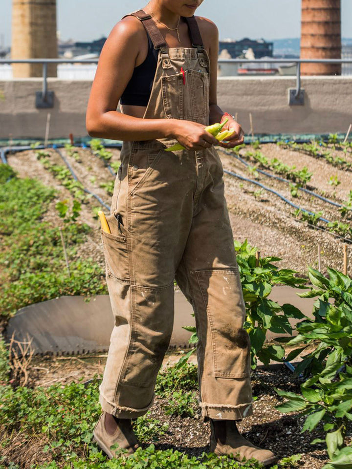 Robuste Gartenlatzhose aus Canvas für Herren – Strapazierfähige Latzhose für Landwirtschaft und Hof