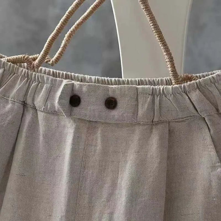 Klassische Leinenhose Mit Elastischem Bund Bequem Vielseitig
