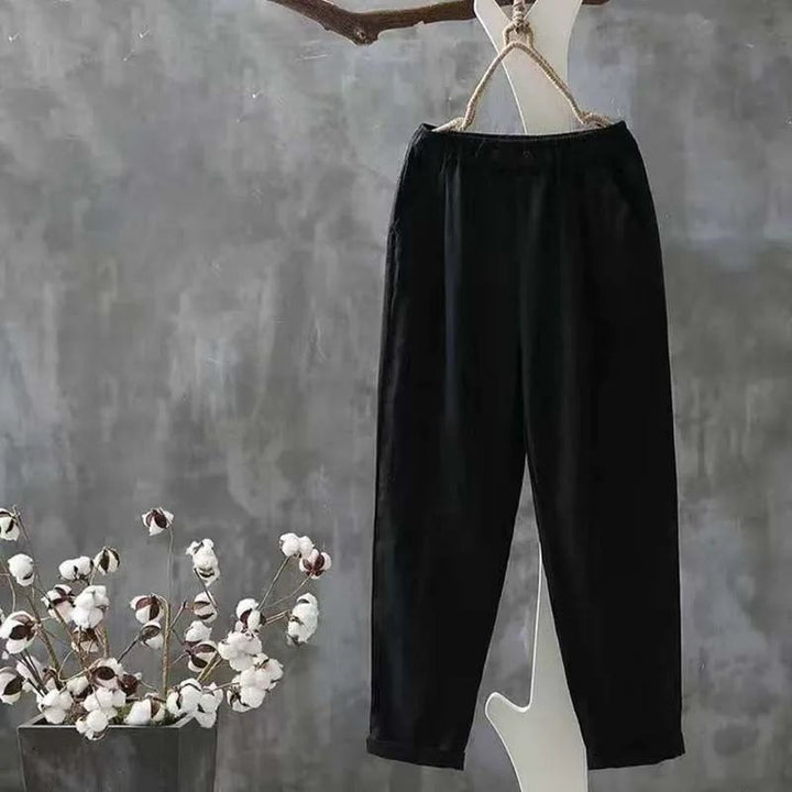 Klassische Leinenhose Mit Elastischem Bund Bequem Vielseitig