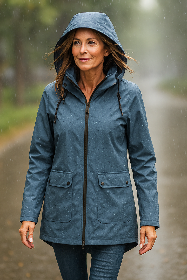 Frauen Wasserdichte Jacke Schlankes Design Trocken Stilvoll
