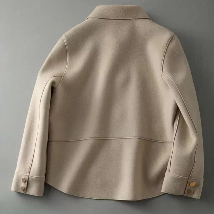 Damen Warme Daunen Jacke Winter Knopfleiste Innenfutter
