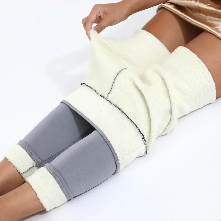 Damen Fleecegefütterte Thermoleggings Hohe Taille Winterbekleidung