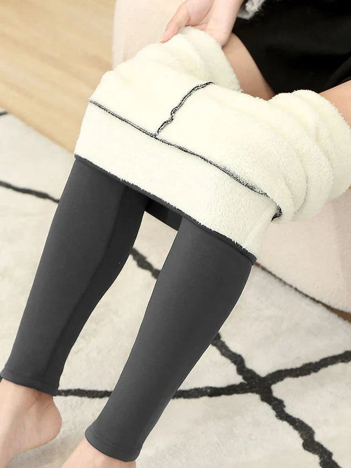 Damen Fleecegefütterte Thermoleggings Hohe Taille Winterbekleidung
