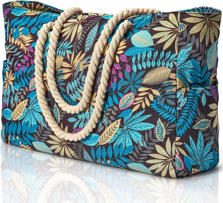 Wasserdichte Extragroße Strandtasche Mit Taschen Für Wochenendtrips