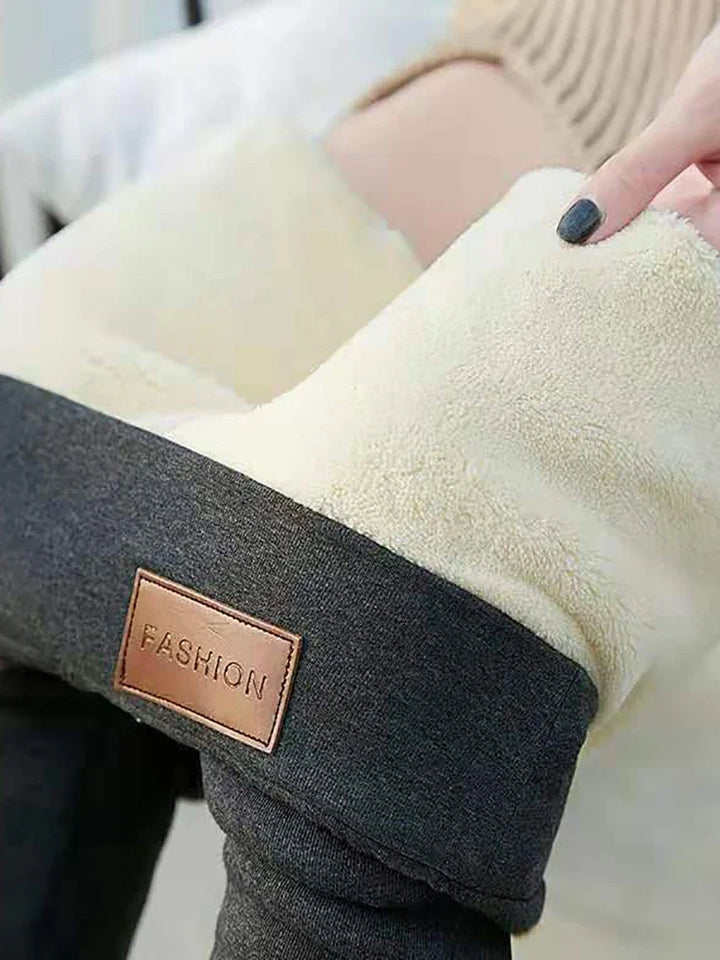 Damen Fleecegefütterte Thermoleggings Hohe Taille Winterbekleidung