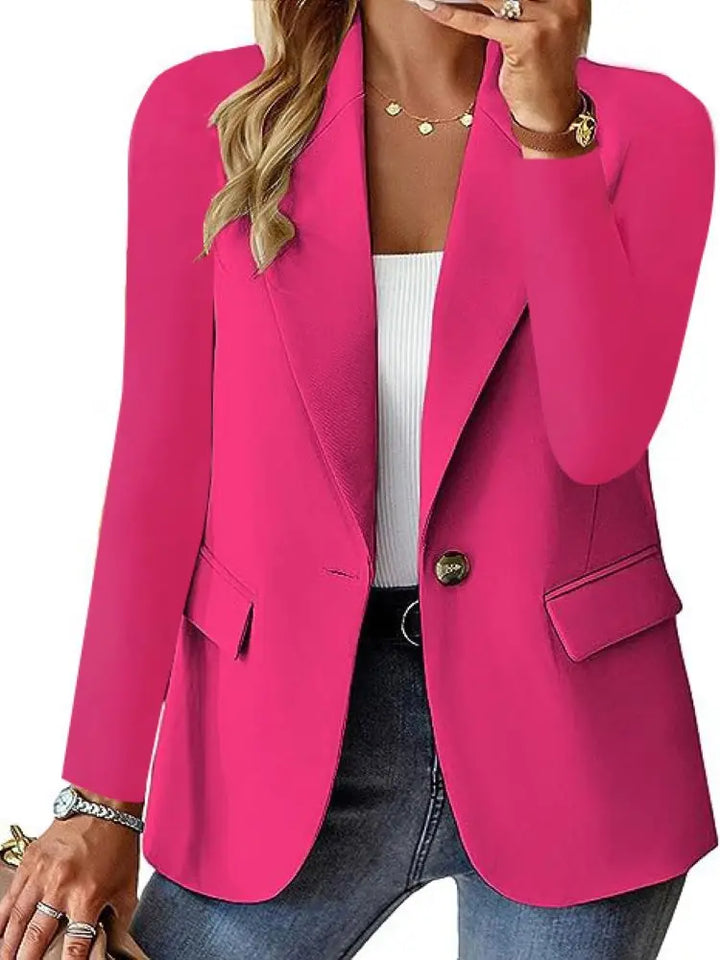 Blazer élégant pour femme avec col à revers, idéal pour le bureau et au quotidien