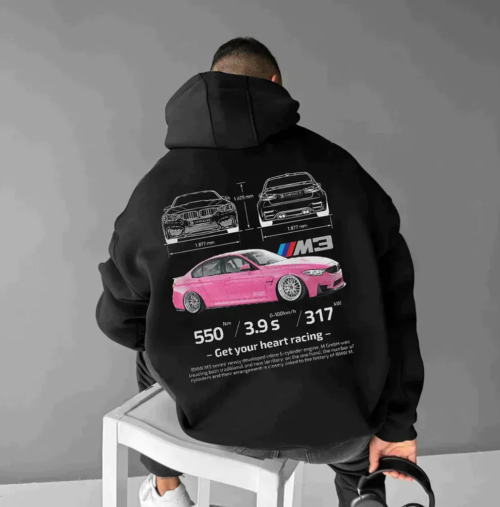 Unisex Renn-Hoodie Grafikdruckdesign Dynamischer Look