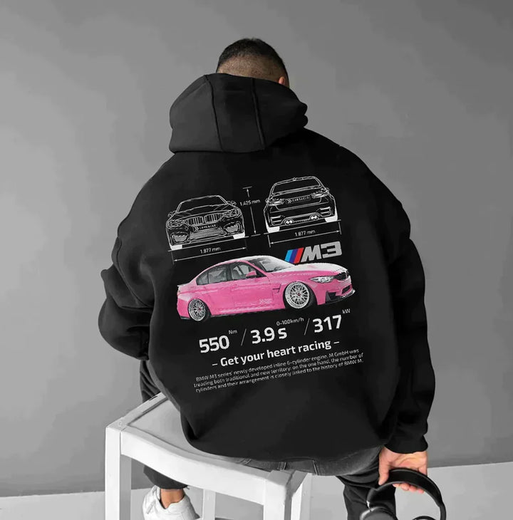 Unisex Renn-Hoodie Grafikdruckdesign Dynamischer Look