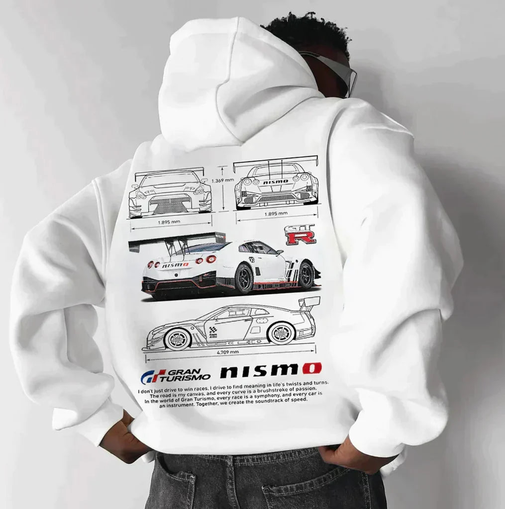 Unisex Renn-Hoodie Grafikdruckdesign Dynamischer Look