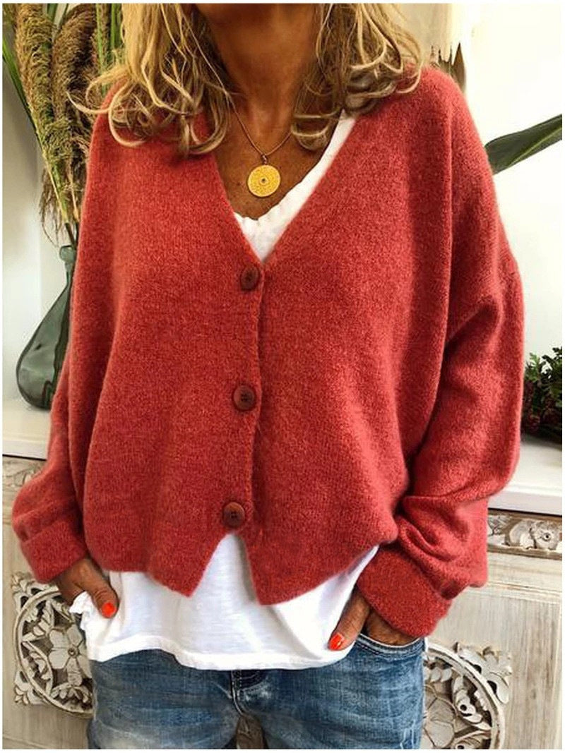 Damen Strickjacke Strickcardigan Kuscheligen Komfort Stil