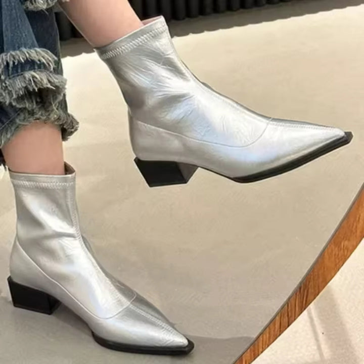 Damen Spitze Stiefeletten Knöchelhohen Spitz Zulaufende Tragegefühl