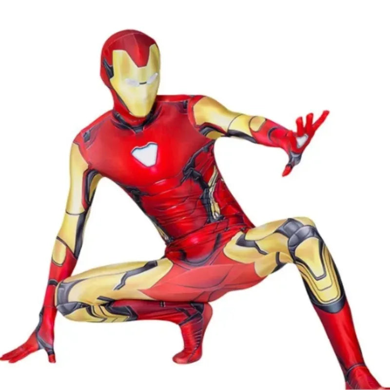 Superhelden-Spandex-Body mit 3D-Druck – Halloween-Cosplay-Kostüm, Weihnachtsgeschenk
