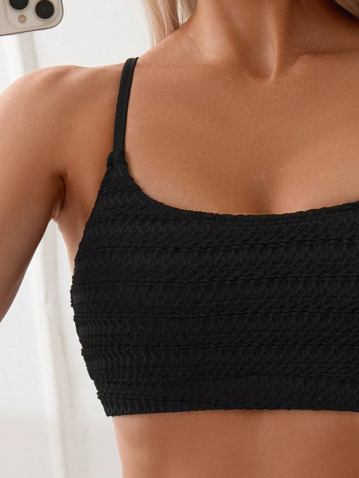 Vyssion | Damen Bikini-Set – Einfarbiges Textur-Design, Stilvolle Sommer-Passform & Puristischer Strand-Look