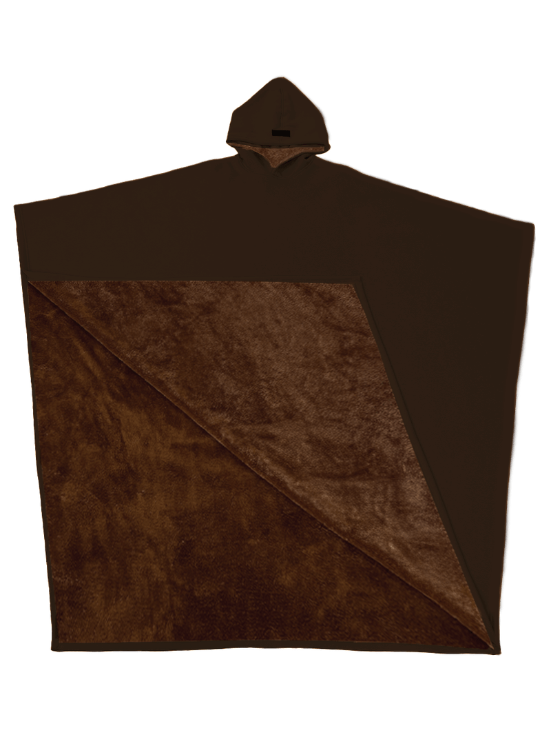 Unisex Poncho Mit Kapuze Und Fleecefutter Oversize