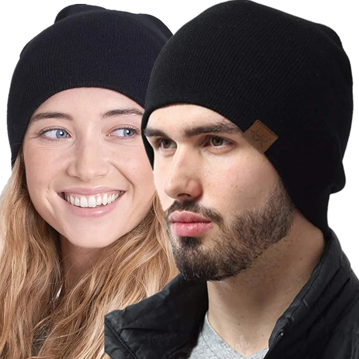 Unisex Labal Wintermützen, Strickmützen Beanie-Mütze Outdoor-Aktivitäten