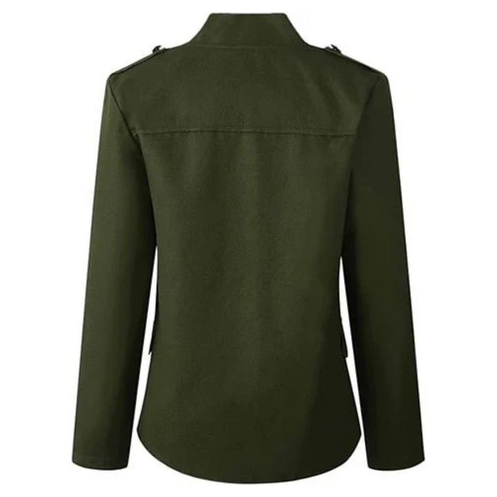 Damen Jacke Knöpfbare Kurze Modische Passform Alltag Anlass
